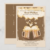 Hef een glas bier in ontvangst nemen Uitnodiging (Voorkant / Achterkant)