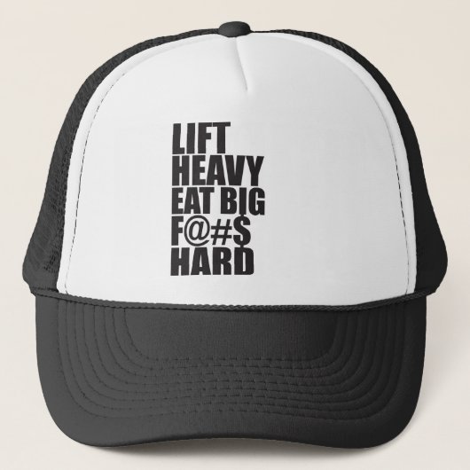 Hef zwaar op, eet groot trucker pet (Voorkant)