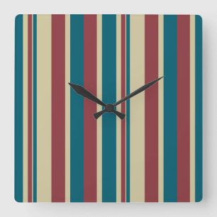 Heffalumps Rood Blauw Beige Ligstoel Strepen Klok
