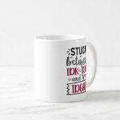 Heffing tussen IDK, IDC en IDGAF Funny Quote Koffiemok (Voorkant rechts)