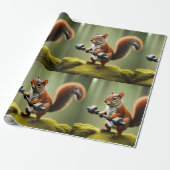 Hefgewichten van eekhoorns cadeaupapier (Uitgerold)