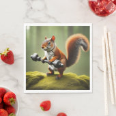 Hefgewichten van eekhoorns servet (Insitu)