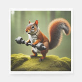 Hefgewichten van eekhoorns servet (Voorkant)