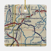 Heflin AL  Map Keramisch Ornament (Achterkant)