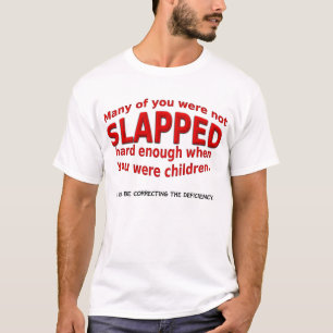 Heftig genoeg geslagen voor een grappig T-shirt