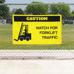 Heftruck Attentie Aangepaste Banner