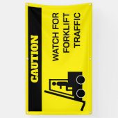 Heftruck Attentie Aangepaste Banner (Verticaal)