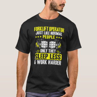 Heftruckchauffeur werkt harder Heftruckchauffeur T-shirt