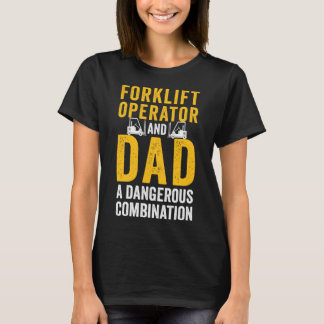 Heftruckoperator DAD Truck Driver Combinatie T-shirt