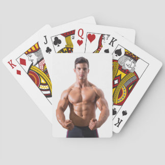 Hei Guy Spant Spieren Sexy Man Zonder Shirt Hunk P Pokerkaarten