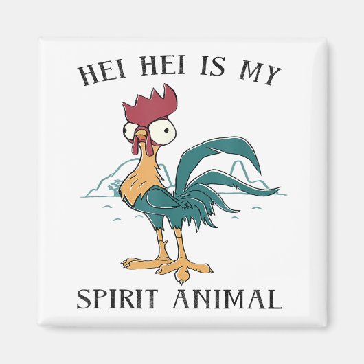 Hei hei is mijn geest dierportret magneet (Voorkant)