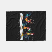 Hei Hei Kip Kerst - Uni Fleece Deken (Voorkant (Horizontaal))