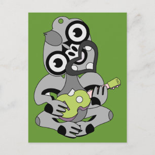 Hei Tiki Ukulele Aotearoa-Briefkaart Briefkaart