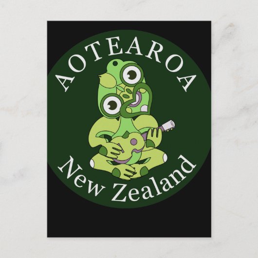 Hei Tiki Ukulele Aotearoa-Briefkaart Briefkaart (Voorkant)
