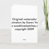 Heide roze-besnuffeld reincat feestdagen kaart (Achterkant)