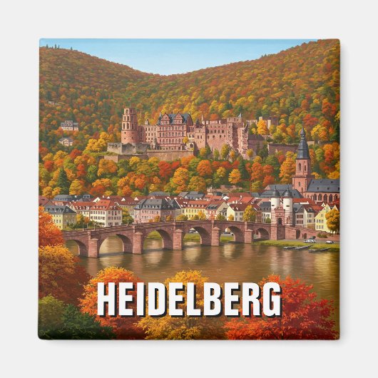 Heidelberg Castle Duitsland Herfstreis Magneet (Voorkant)