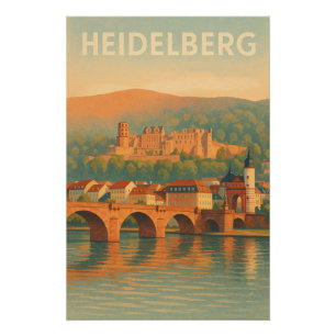 Heidelberg, Duitsland Retro Reizen Perfect Poster