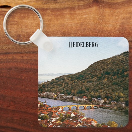  Heidelberg Duitsland Stadsdeel Uitzicht Sleutelhanger (Voorkant)