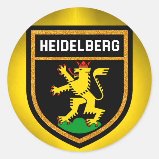 Heidelberg Flag Ronde Sticker (Voorkant)