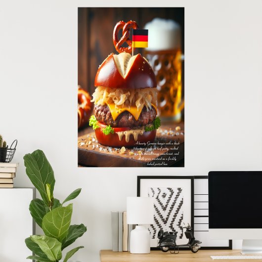 Heidelberg Haus Burger Delight 24x36 Poster (Thuiskantoor)