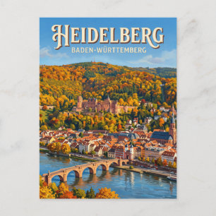 Heidelberg in de herfst Duitsland Briefkaart