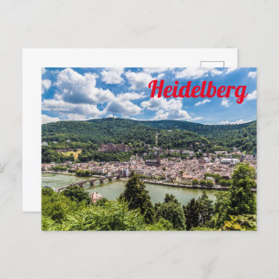 Heidelberg Neckar Panorama Duitsland Briefkaart