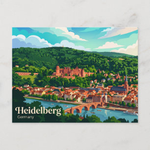 Heidelberger Schloss Duitsland Briefkaart