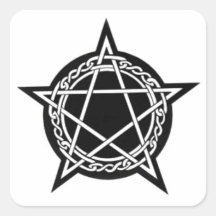 heidens vistuig vierkante sticker