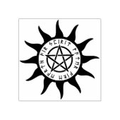 heidense pentagram kunststempel 	rubberstempel (Afrduk)