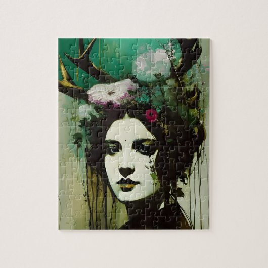 heidense vrouw schilderij legpuzzel (Verticaal)