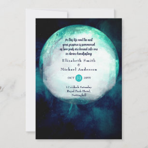 Heidense Wicca Teal Maan Gotische Handfasting Uitn Kaart
