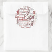 heidense woorden ronde sticker (Tas)