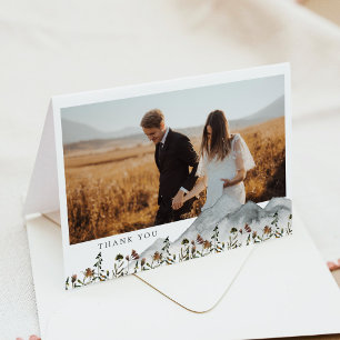 HEIDI Boho Berg Bloem Foto Bedankkaart