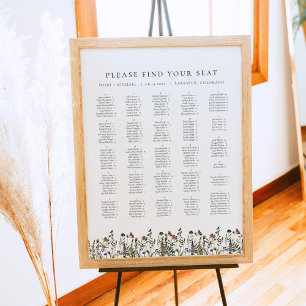 HEIDI Boho Gedempte Wildflower Alfabetische Zitpla Poster