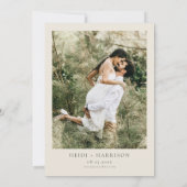 HEIDI Boho Mountain Wildflower Foto Save the Date Kaart (Achterkant)