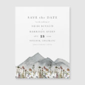 HEIDI Boho Mountain Wildflower Save Date Magnet (Voorkant)