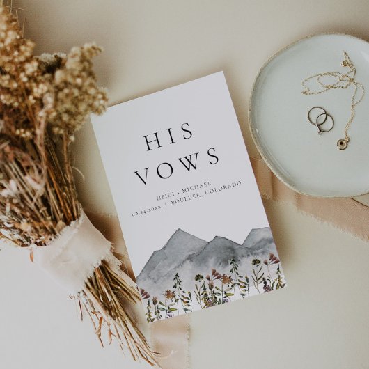 HEIDI Boho Mountain Wildflower Zijn bruiloft Kaart