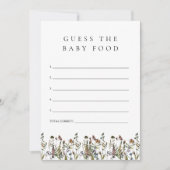 HEIDI Boho Wildflower raad het Baby-spel Kaart (Voorkant)