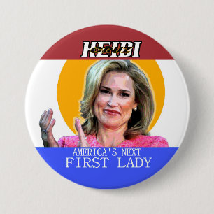 Heidi Cruz voor First Lady Ronde Button 7,6 Cm