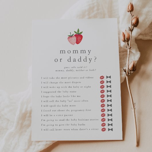 HEIDI Devine Qui Maman Papa Baby shower Carte de j