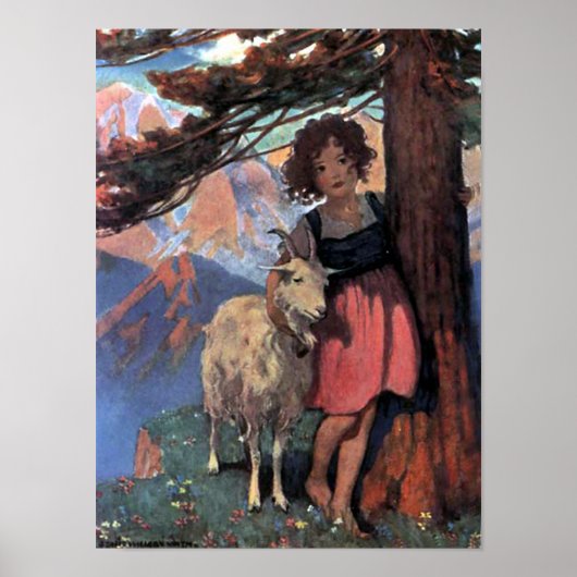 Heidi door Jessie Willcox Smith Print (Voorkant)