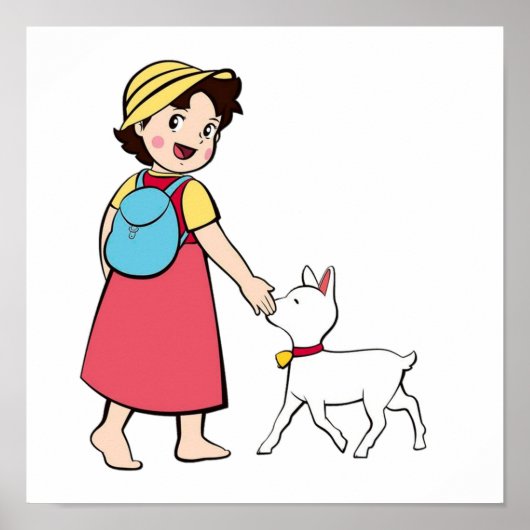 Heidi- en kattegeit poster (Voorkant)