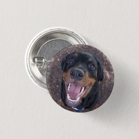 Heidi Happy Rottweiler-Button Ronde Button 3,2 Cm (Voorkant /achterkant)