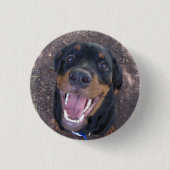 Heidi Happy Rottweiler-Button Ronde Button 3,2 Cm (Voorkant)