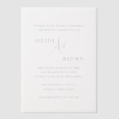 Heidi Hedendaags Script Modern Elegant Wedding Vellum Uitnodigingen (Voorkant)