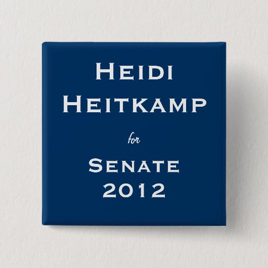 Heidi Heitkamp voor senaat Vierkante Button 5,1 Cm (Voorkant)