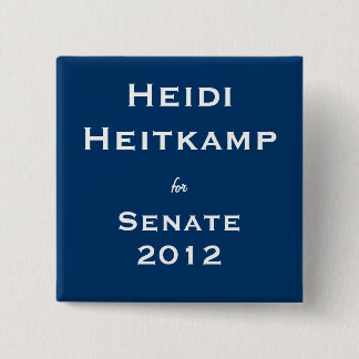 Heidi Heitkamp voor senaat Vierkante Button 5,1 Cm