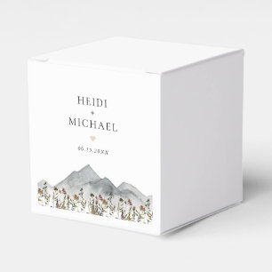 HEIDI Muted Tone Boho Wildflower Bruiloft Bedankdoosjes