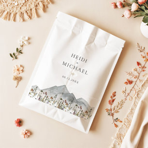 HEIDI Muted Tone Boho Wildflower Bruiloft Bedankzakje