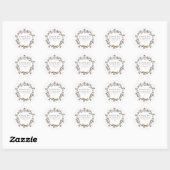 HEIDI Muted Tone Boho Wildflower Small Business Ronde Sticker (Vel)